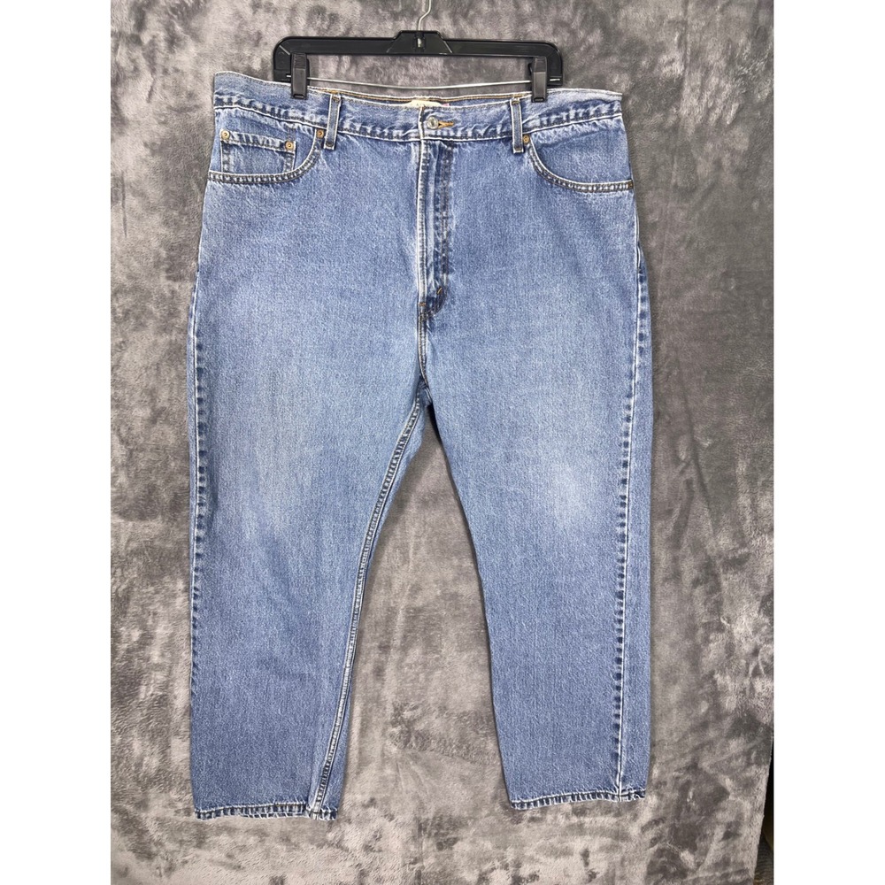 Levis 505 Regular Fit Jeans Mens 42x27 Blue Denim Straight Leg Pants